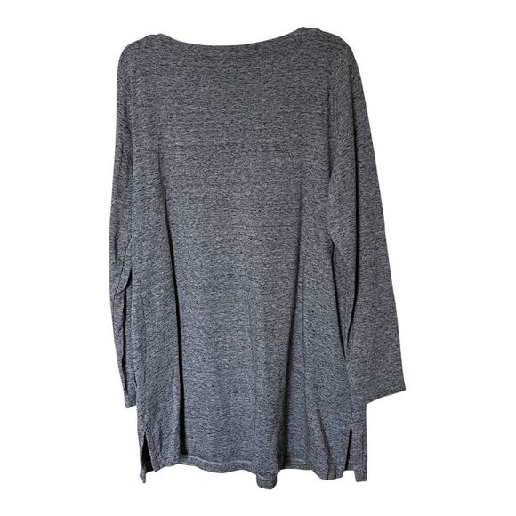 J. Jill PureJill Affinity French Terry Long Sleeve Gray Tunic Top Size Medium - Picture 2 of 10